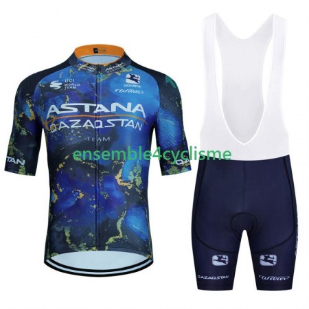 Tenue Maillot + Cuissard à Bretelles Astana Qazaqstan 2024 Tenue Maillot + Cuissard à Bretelles Astana Qazaqstan 2024